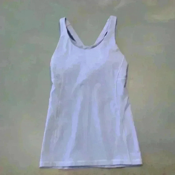 Lululemon Berry Mist Moody Blue Stash N Run Built In Bra Strappy Tank Top Size - Picture 4 of 9